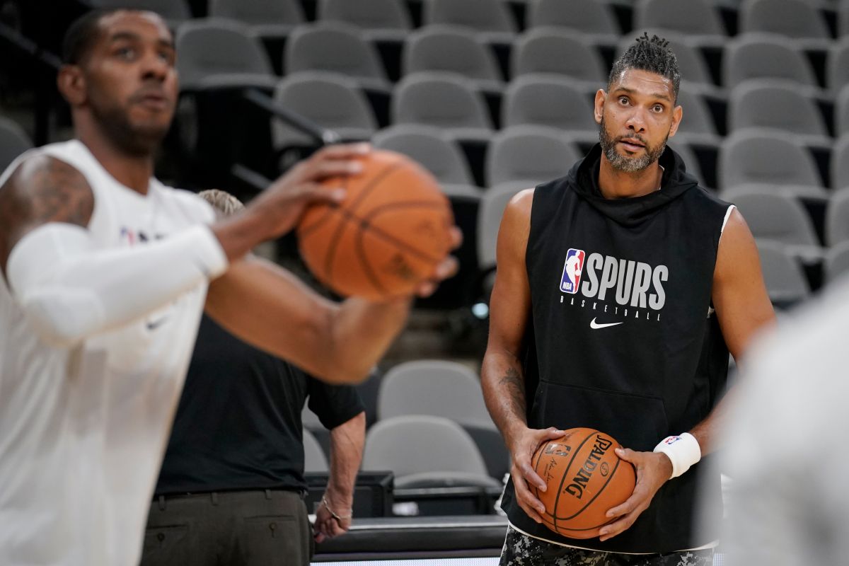 馬刺傳奇大前鋒Tim Duncan，現為球隊助教。（圖／美聯社／達志影像）