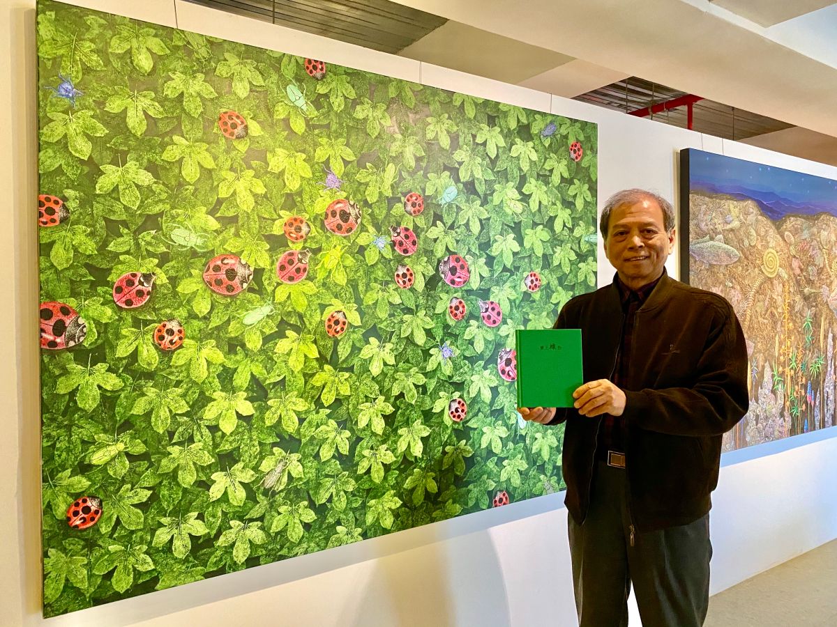 ▲新北市立淡水古蹟博物館即日起至3月29日止，在滬水一方藝文空間5樓展出「色彩與質感肌理的新體驗－林文昌．歐秀明繪畫創作雙個展」。（圖／記者宋原彰攝，2020.02.12）