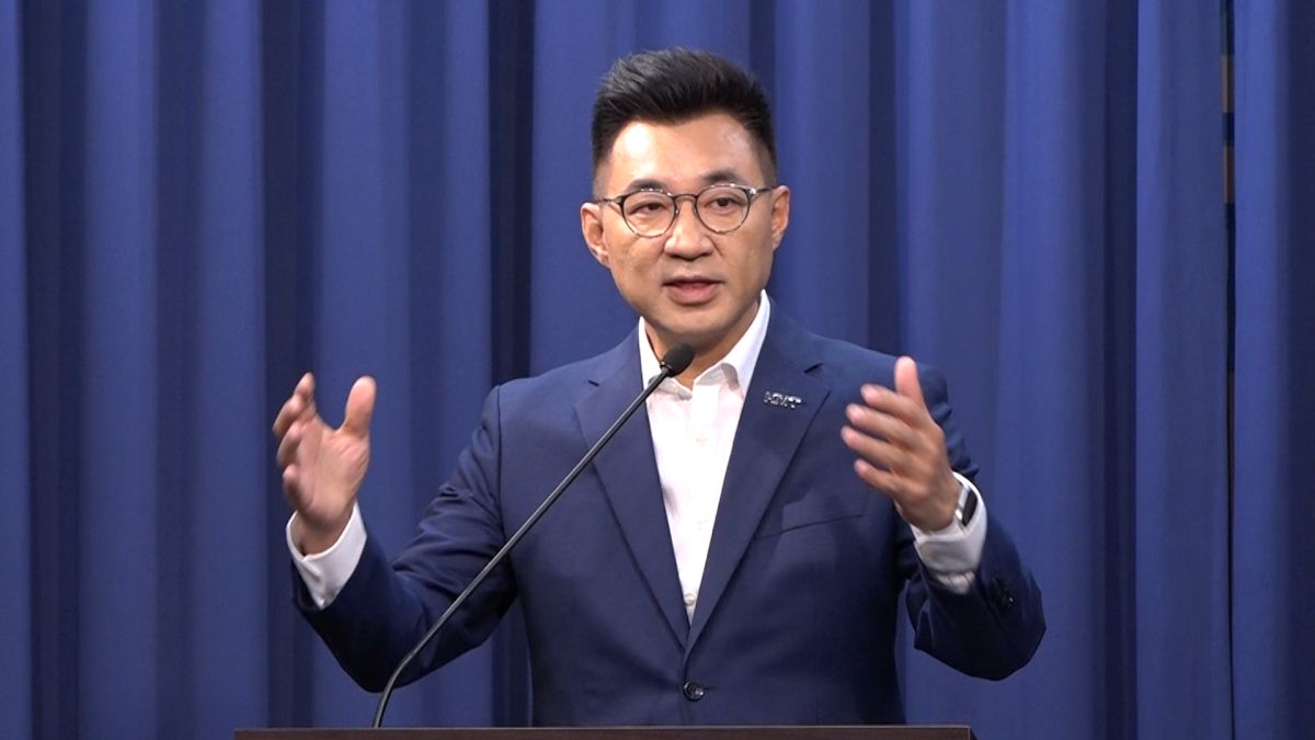 國民黨主席候選人江啟臣。（圖 / 記者朱永強攝）
