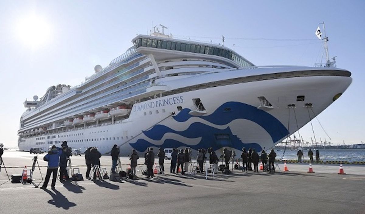 ▲鑽石公主號。（圖／翻攝自 NHK ）