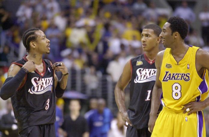 Allen Iverson與Kobe Bryant兩人之間曾有垃圾話。（圖／美聯社／達志影像）