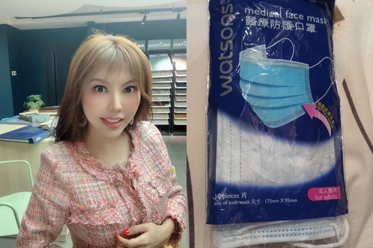 ▲劉樂妍炫耀自己意外找到口罩。（圖／翻攝劉樂妍臉書）