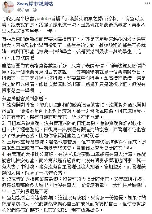 ▲（圖／翻攝自 Sway 房市觀測站臉書）