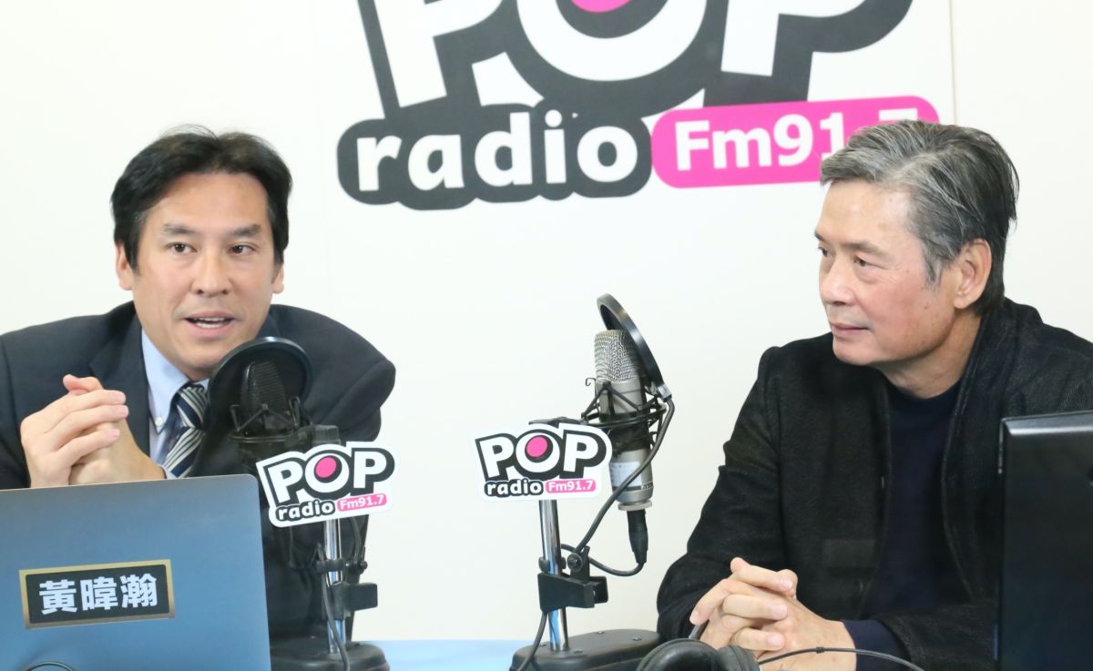 ▲POP radio主持人黃暐瀚、國民黨前秘書長金溥聰。（圖／POP radio提供）