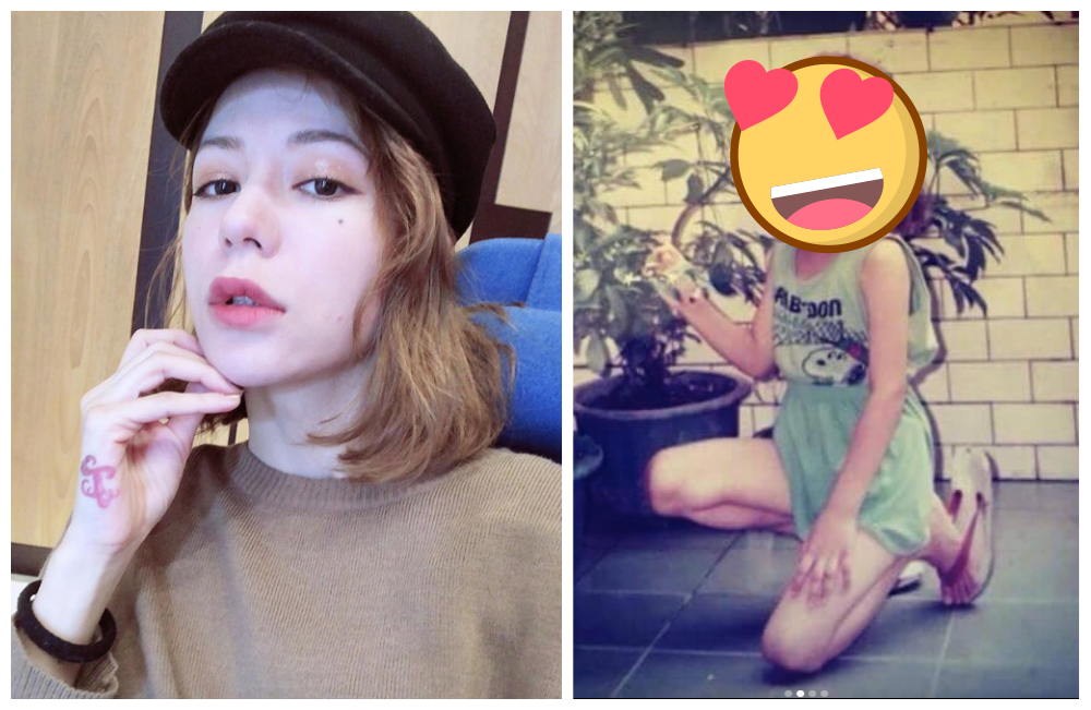 ▲Keanna曬出童年照片，打臉網友質疑她整形。（圖／翻攝Keanna IG）