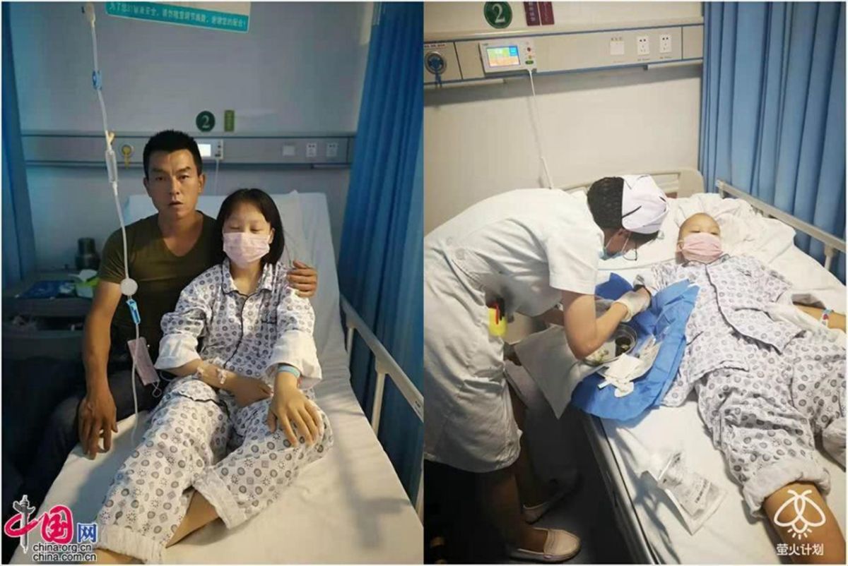 ▲武漢單親爸爸花燚與女兒花蕊。（圖／翻攝自中國網）
