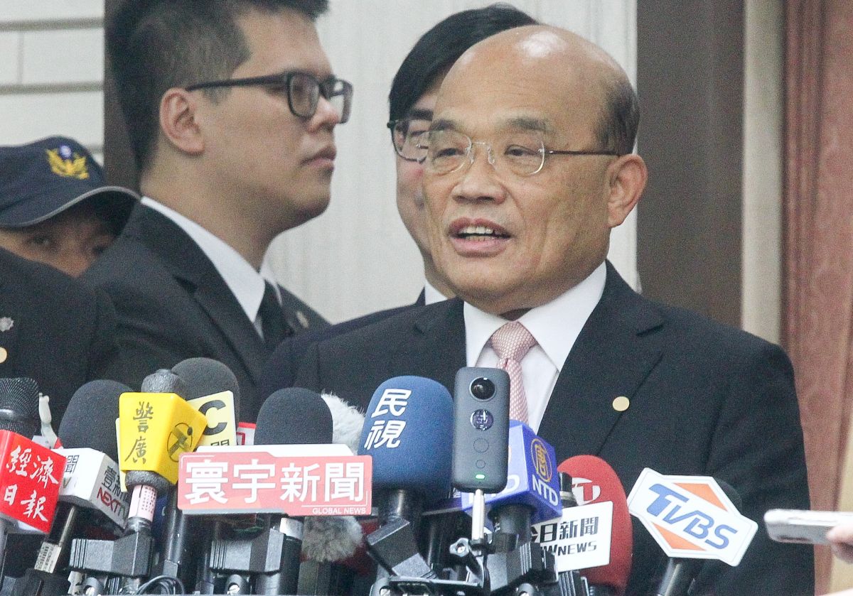 行政院長蘇貞昌痛批在非洲豬瘟、新冠狀肺炎上，中國都造成台灣的麻煩。 (圖/記者葉政勳攝)