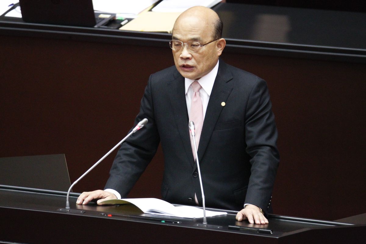 ▲行政院長蘇貞昌赴立院進行施政報告。大談防疫成果。（圖／記者葉政勳攝 , 2020.02.21）