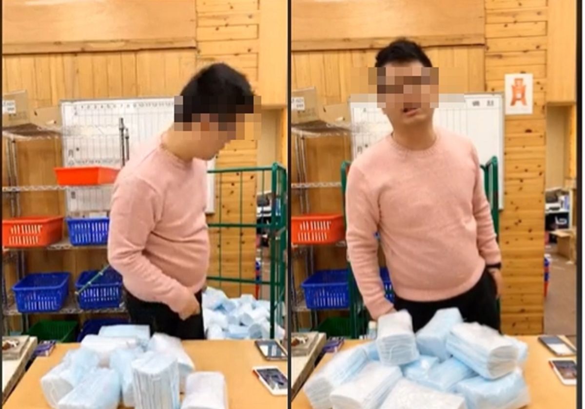 ▲直播主在臉書賣口罩。（圖／翻攝臉書）