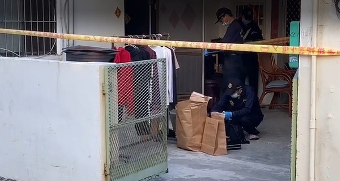 ▲鑑識人員在現場蒐證。（圖／記者陳聖璋翻攝）