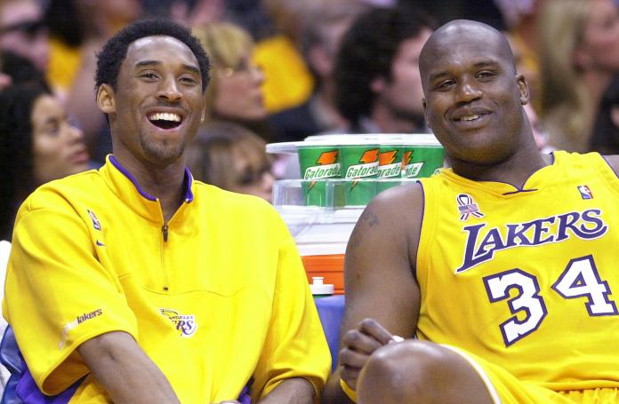 ▲ Shaquille O'Neal(右)透露他認為可以超越Kobe Bryant單場81分紀錄的現役五大球星。（圖／美聯社／達志影像）