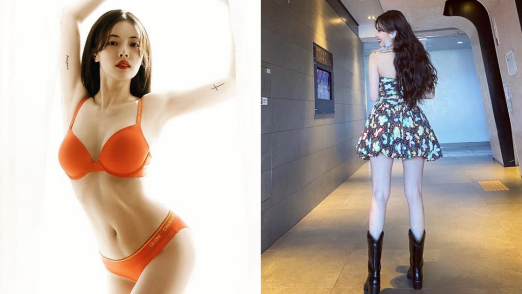 ▲泫雅替CK拍攝的形象照曝光。（圖／翻攝自IG@hyunah__fanpage、hyunah_aa）