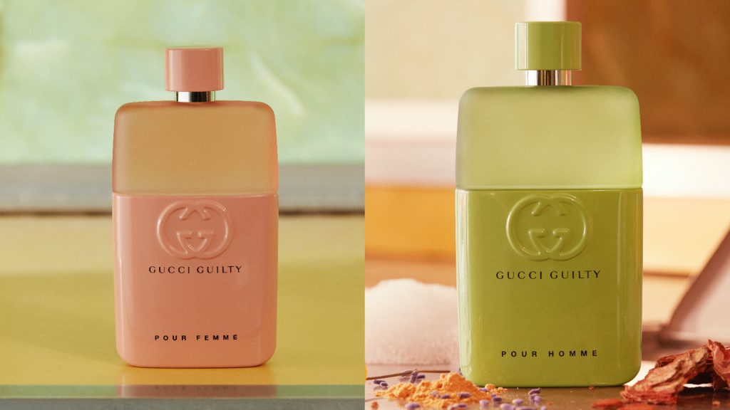 ▲GUCCI Guilty Love Edition Pour Femme罪愛蜜戀女性淡香精 90ml NT$5,050；Pour Homme 罪愛蜜戀男性淡香水90ml NT$3,750。（圖／GUCCI ）