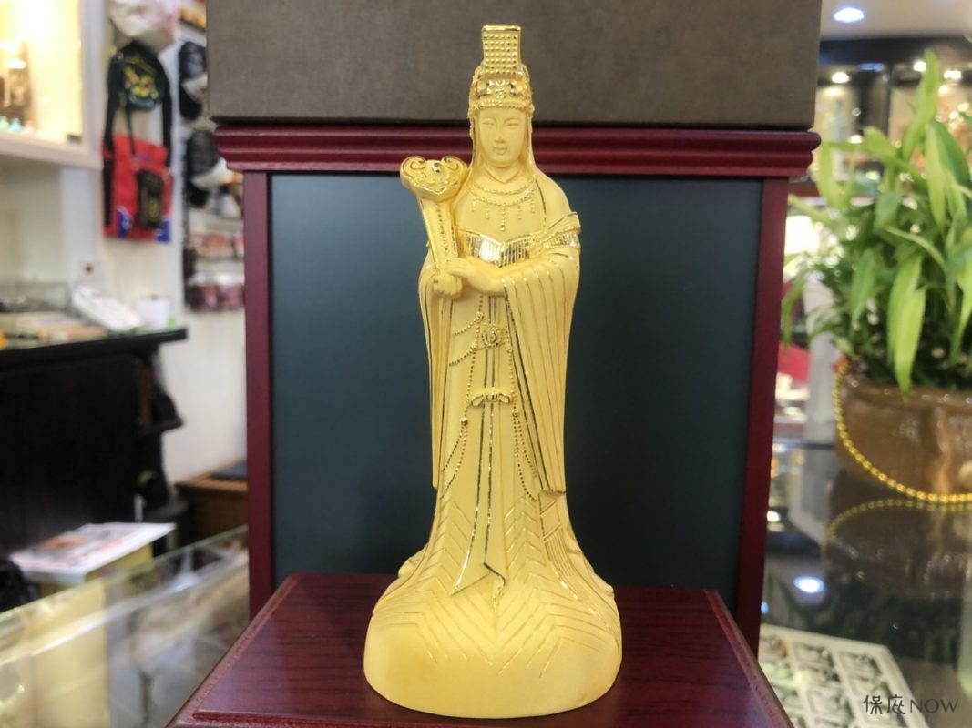 純金媽祖。（圖／記者蘇榮泉攝）