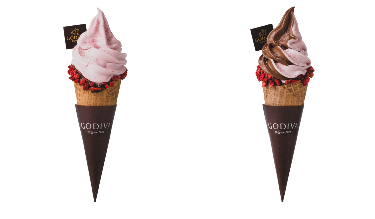 ▲GODIVA推出台灣限定新品「草莓巧克力霜淇淋」。（圖／GODIVA提供）