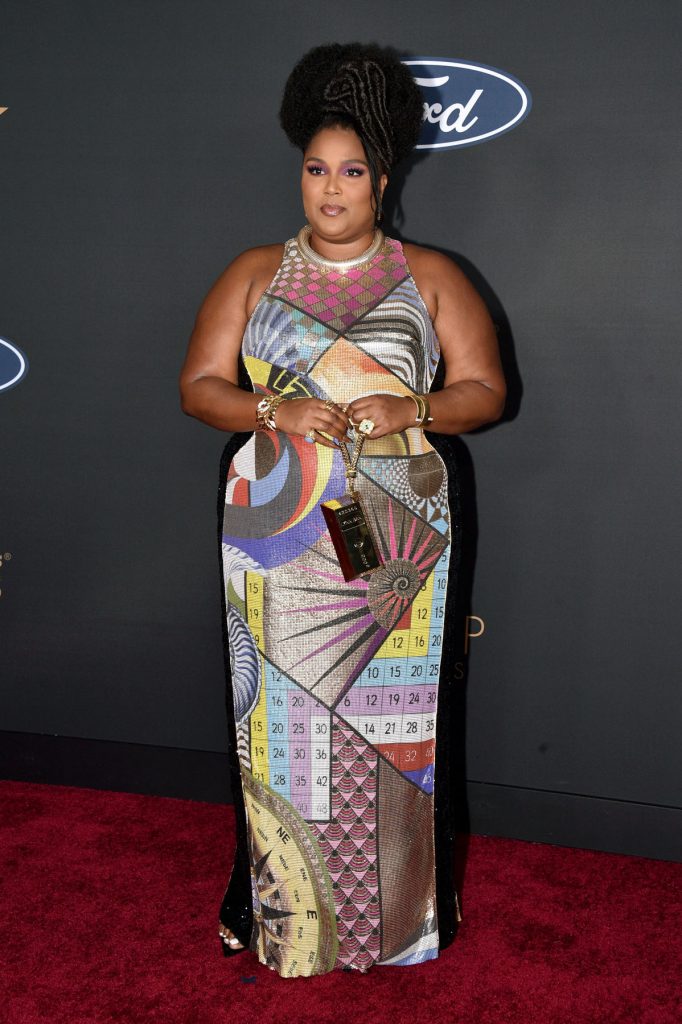 Mandatory Credit: Photo by Shutterstock (10563793dm)<br>Lizzo<br>51st Annual NAACP Image Awards, Arrivals, Pasadena Civic Auditorium, Los Angeles, USA – 22 Feb 2020