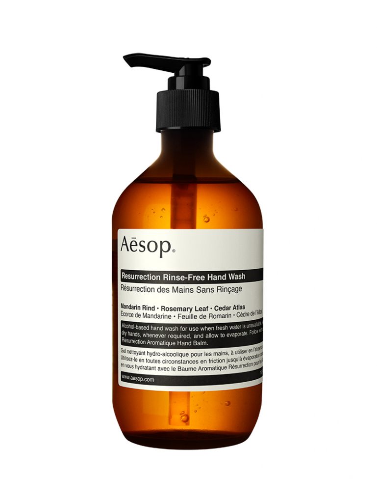 ▲Aesop 賦活手部乾洗清潔露50ml NT$300、500ml NT$1,500。（圖／Aesop ）