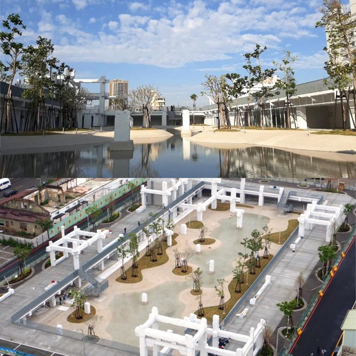 ▲荷蘭設計團隊操刀 台南最大親水廣場3月開放。（圖／台南市政府提供）