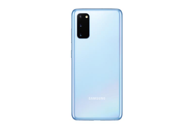 台灣大獨賣三星Galaxy S20晴空藍。(台灣大哥大提供)
