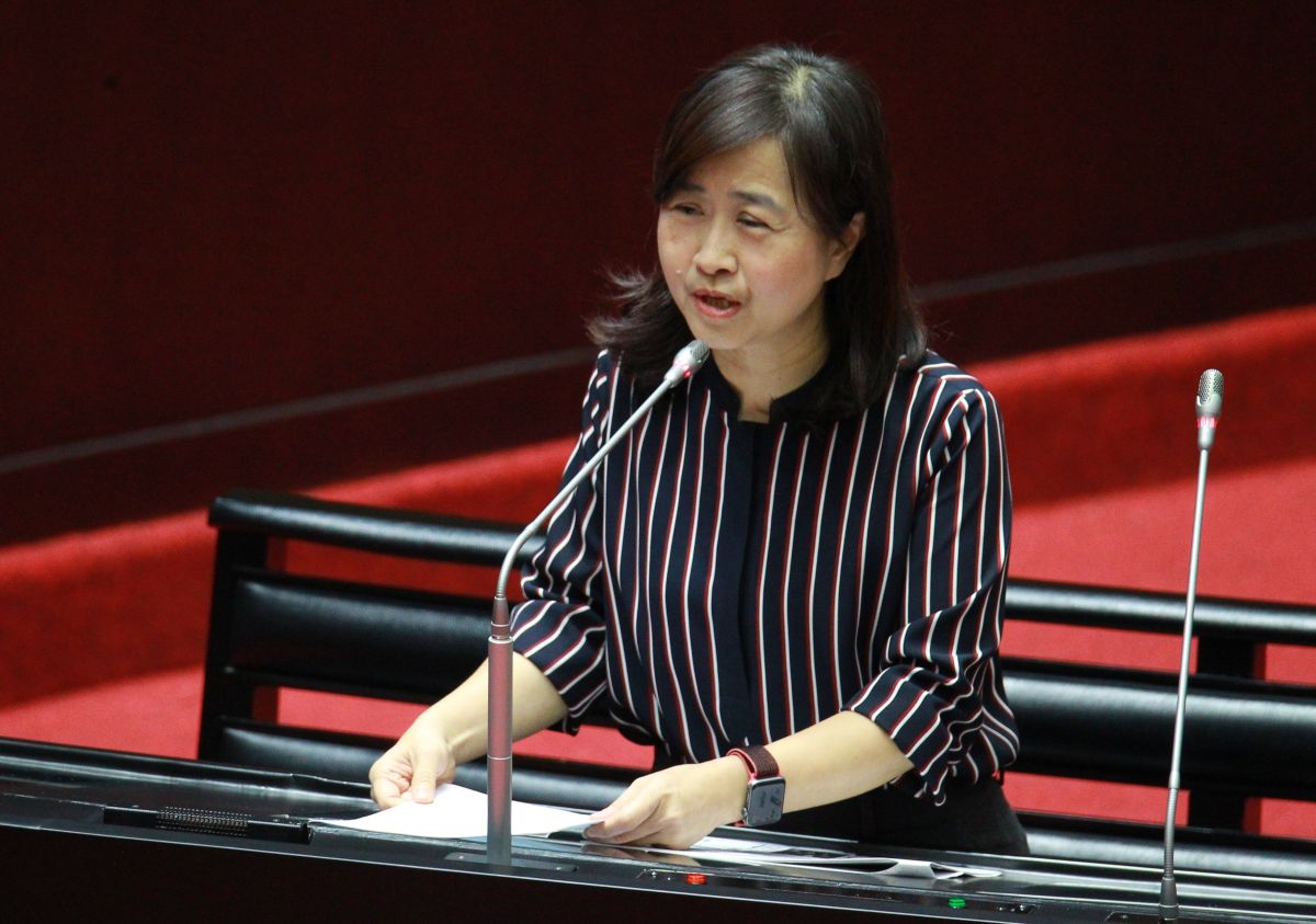 ▲國民黨立委林奕華替教職員發聲。（資料照／記者葉政勳攝 , 2020.03.06）