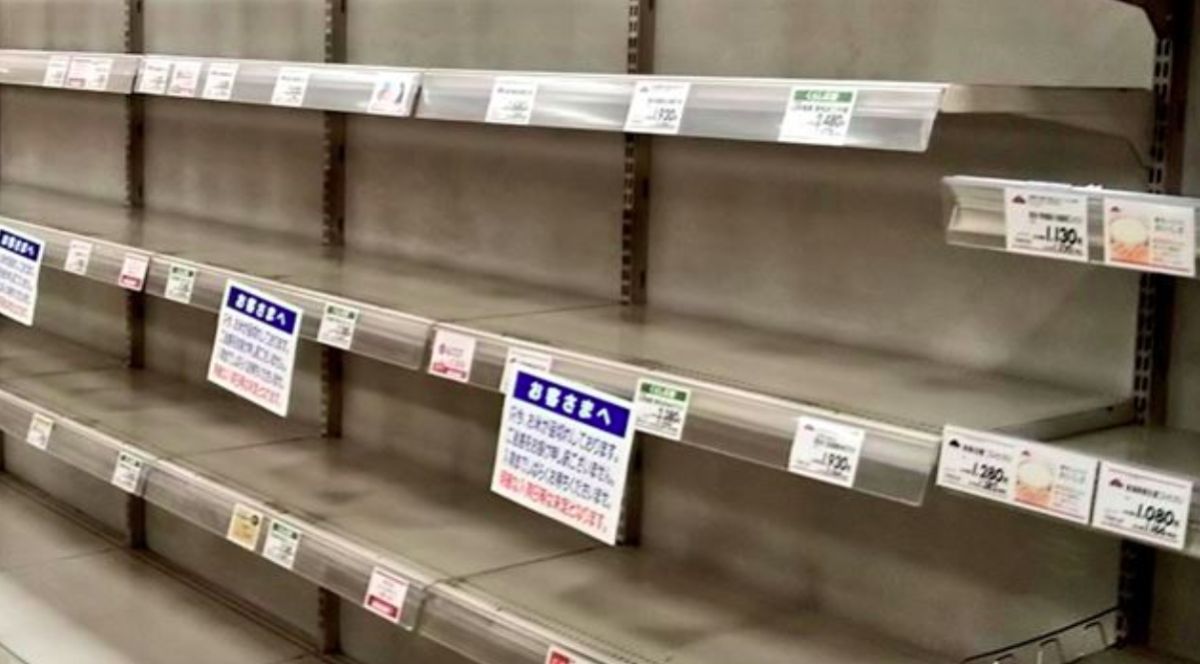 ▲日本出現搶米風潮。（圖／翻攝推特）
