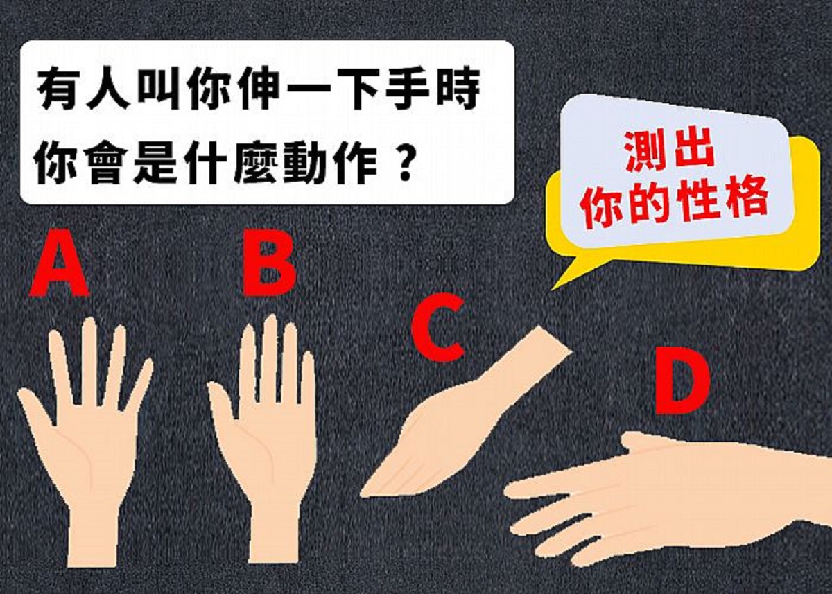 ▲伸手會以何種手勢？答案將看出你的「潛在個性」。（圖／翻攝自Look Pretty）