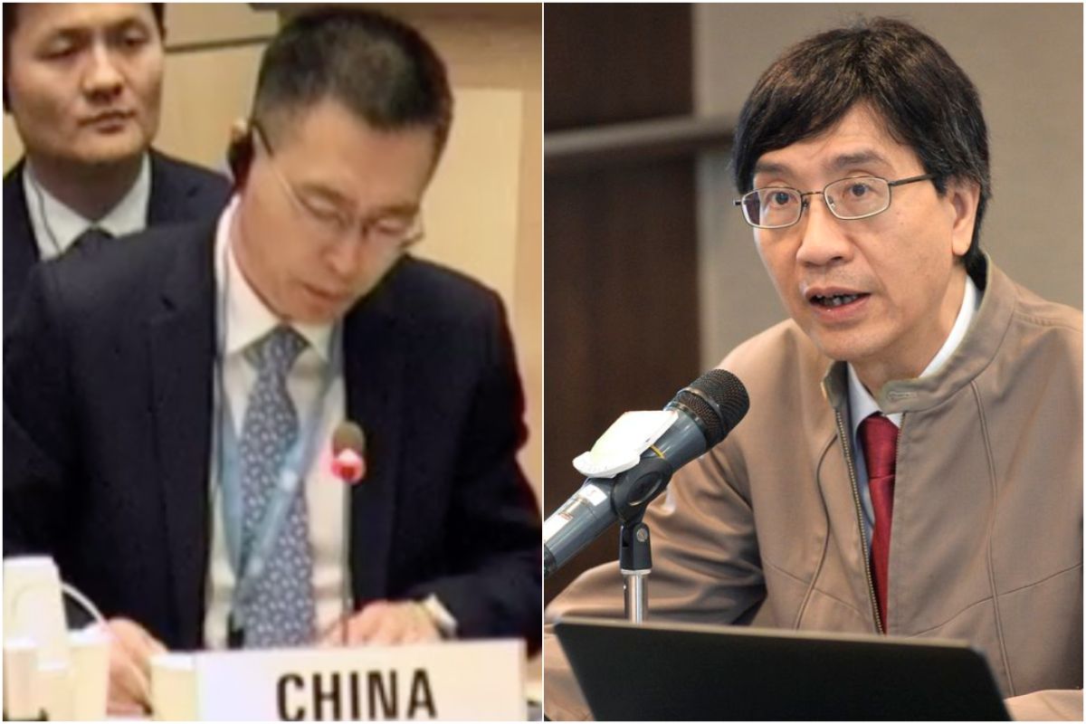 ▲WHO 中國代表李松（左）、香港專家袁國勇（右）。（圖／翻攝自影片）