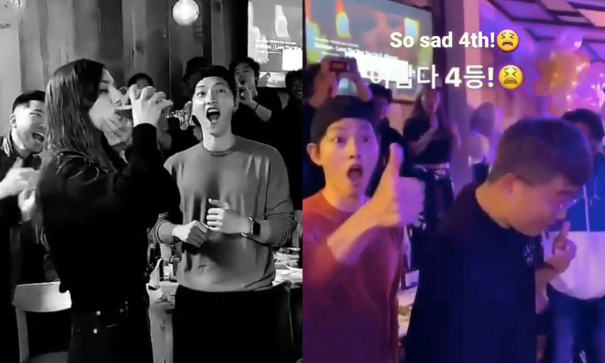 ▲宋仲基跟劇組在哥倫比亞開派對，粉絲擔憂染疫。（圖／IG）
