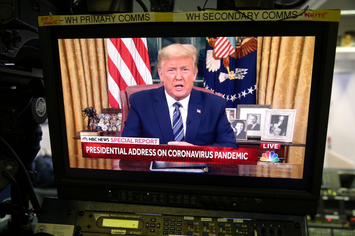 ▲美國總統川普11日表示，未來30天將暫時禁止所有從歐洲進入美國的旅行，但限制不適用於英國。（圖／美聯社／達志影像）