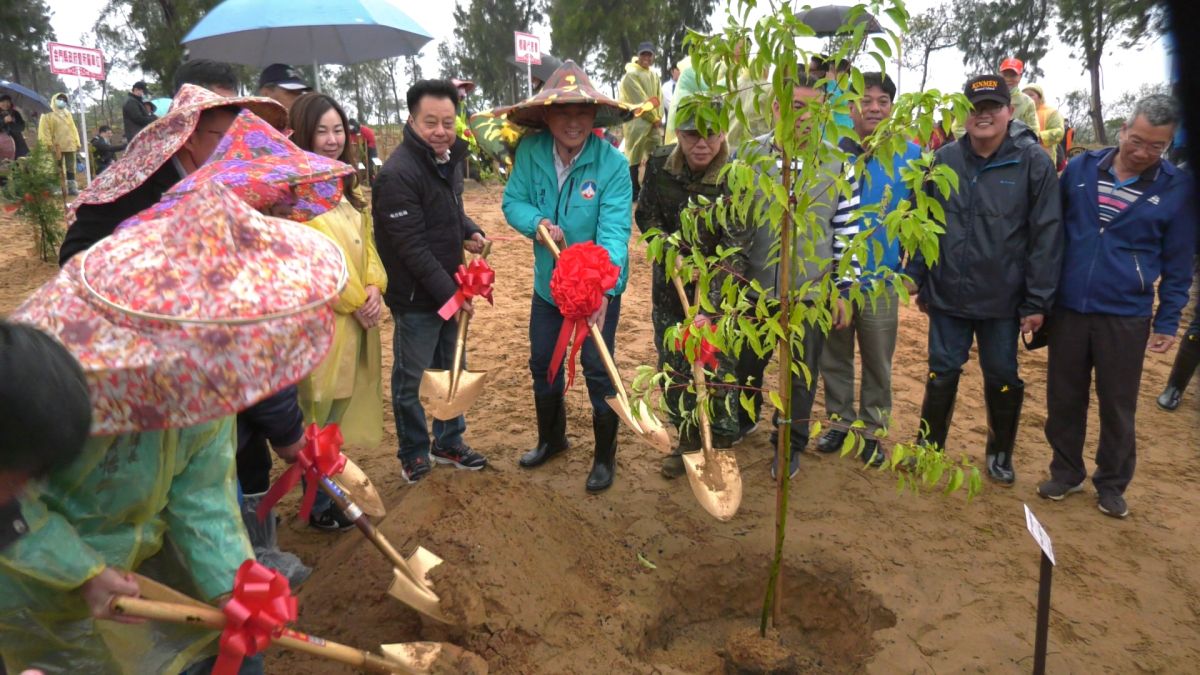 ▲金門縣109年度植樹節活動今日在金沙鎮大地村旁舉行。（圖／蔡若喬攝, 2020.03.12）