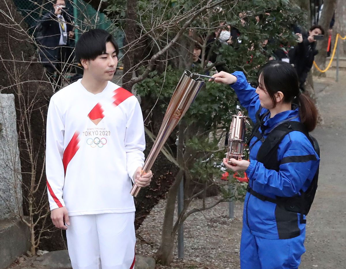 奧運聖火傳遞。（圖／美聯社／達志影像）