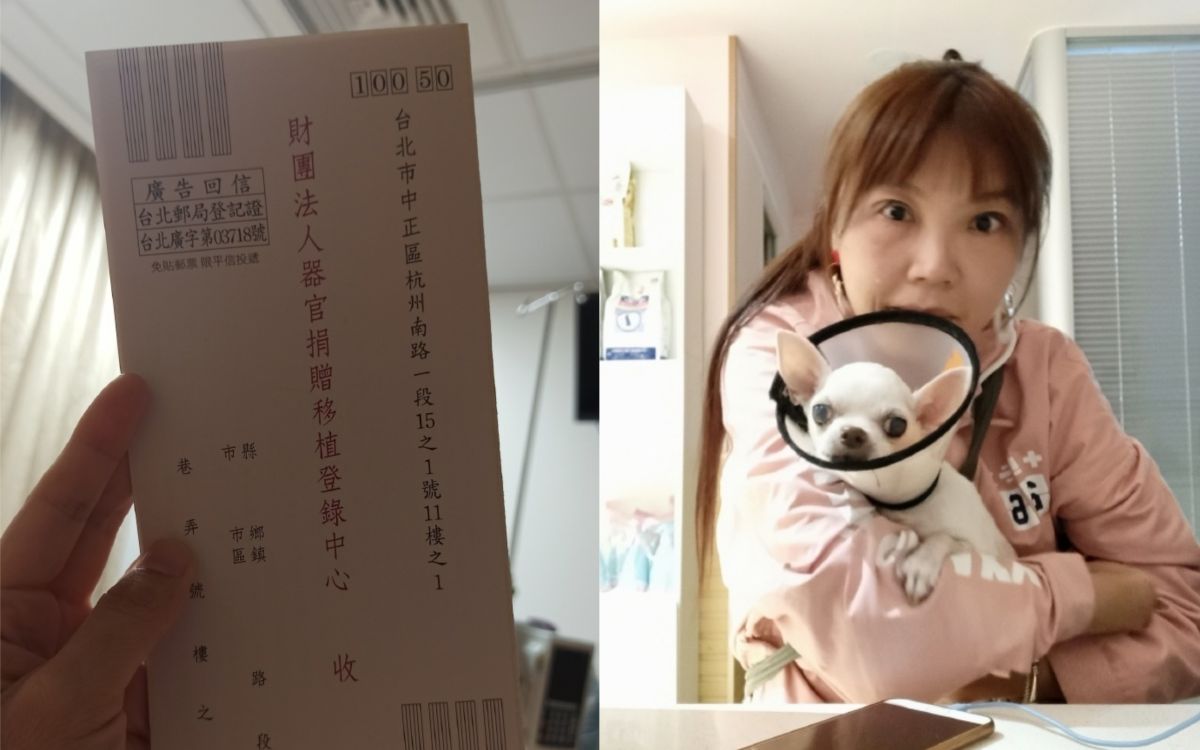 ▲劉樂妍已填好台灣的器官捐贈同意卡。（圖／翻攝劉樂妍微博） 