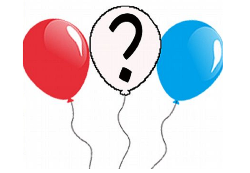 ▲直覺認為中間氣球是什麼顏色？測你的「忌妒心」有多重。（圖／翻攝自美日誌）