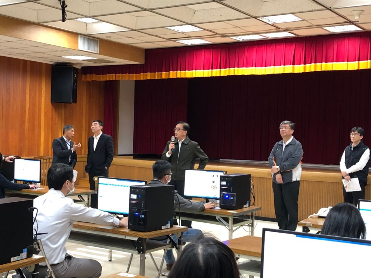 ▲內政部今(16)日下午於警政署辦理異地辦公模擬演練。（圖／內政部提供, 2020.3.16）