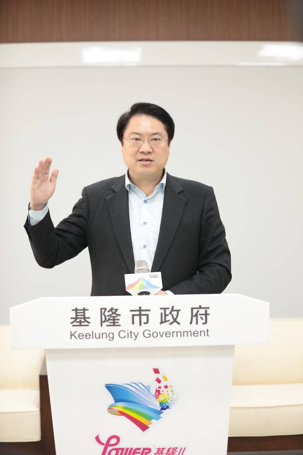 ▲林右昌籌劃社區感染演練，邀集區公所及所有里長、大型社區管委會一起參與（圖／基隆市政府提供）