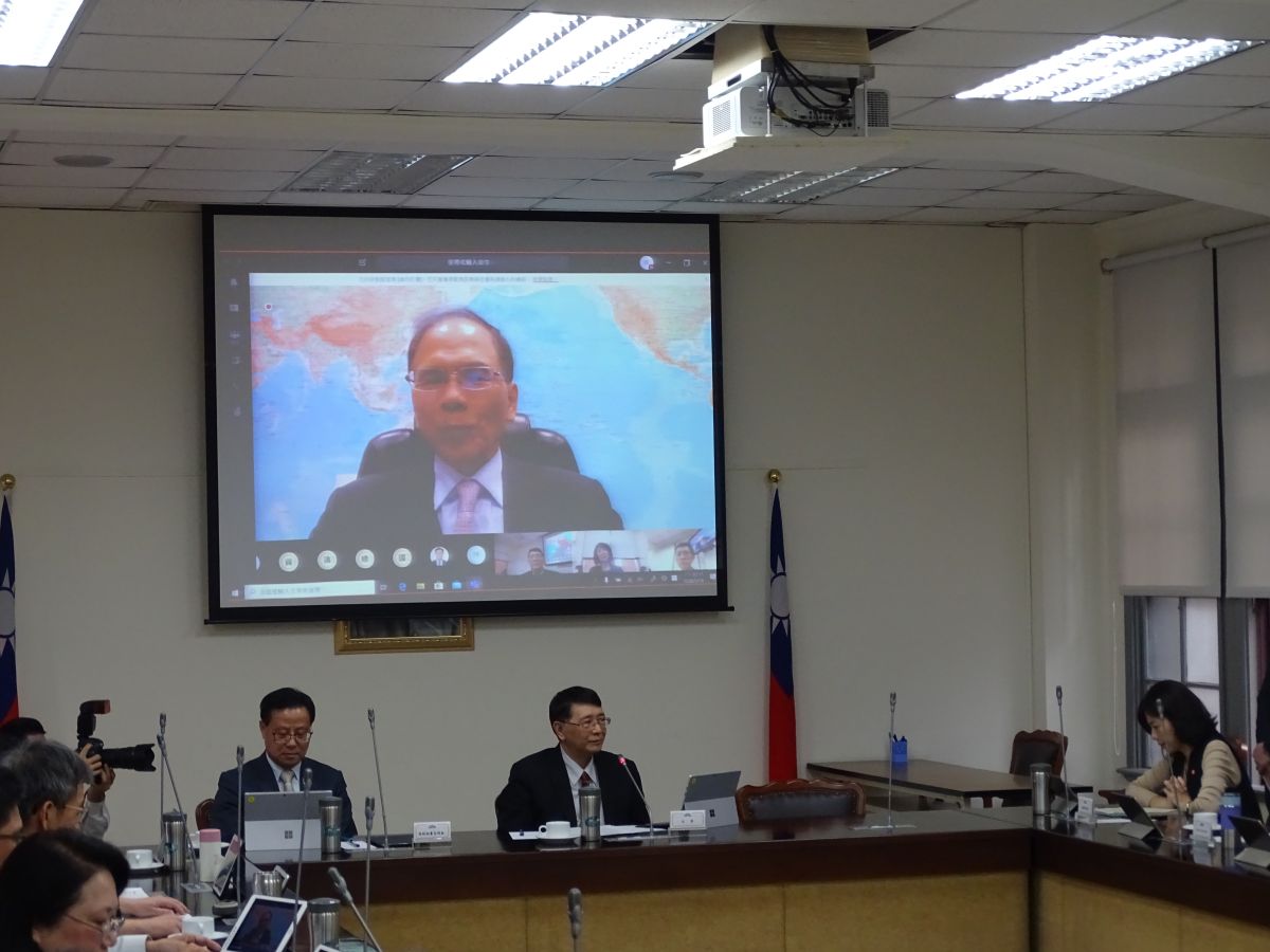 ▲模擬武漢肺炎擴大關閉院區，立院進行遠距視訊會議演練。（圖／記者呂炯昌攝, 2020.3.18）