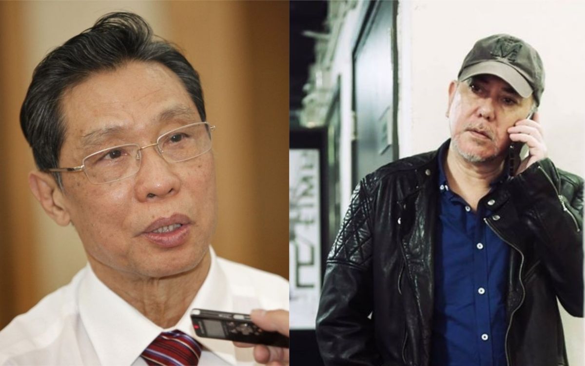 ▲黃秋生（右）認為防疫專家鍾南山（左）不科學。（圖／翻攝黃秋生臉書、新華社） 