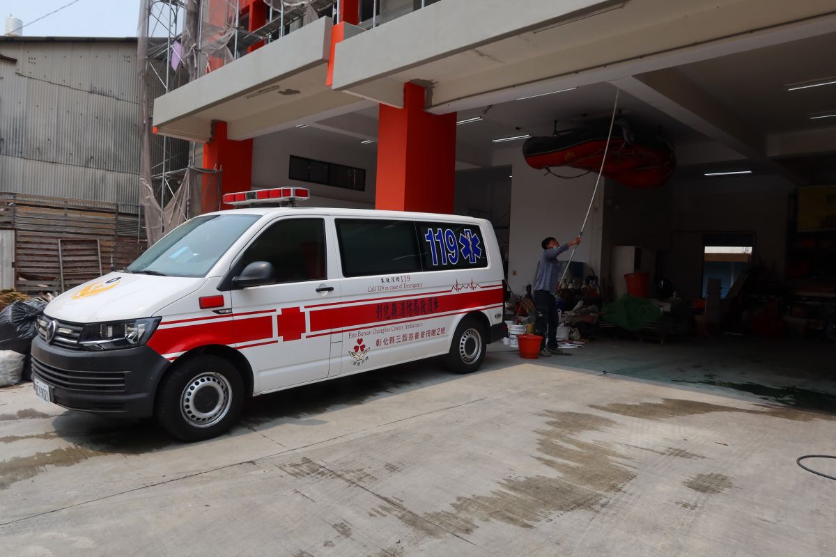 ▲彰化縣疫情指揮中心規劃119救護車充當「就醫專車」。（圖／記者陳雅芳攝，2020.03.21）