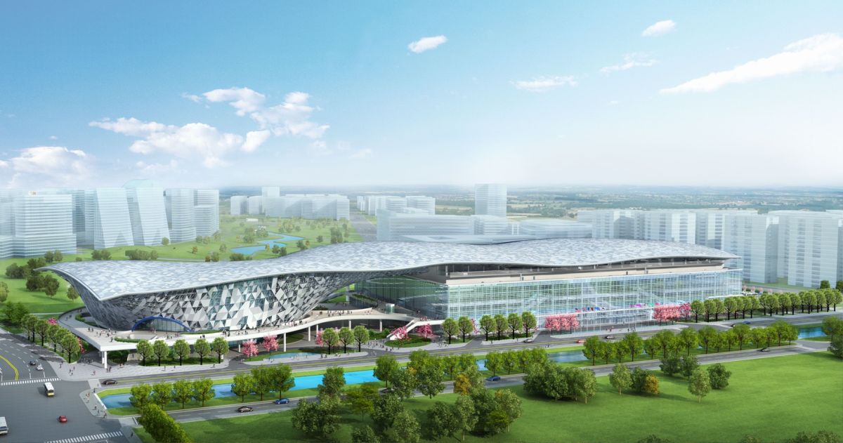 ▲水湳會展中心模擬圖 (圖／經發局提供2020.3.22)