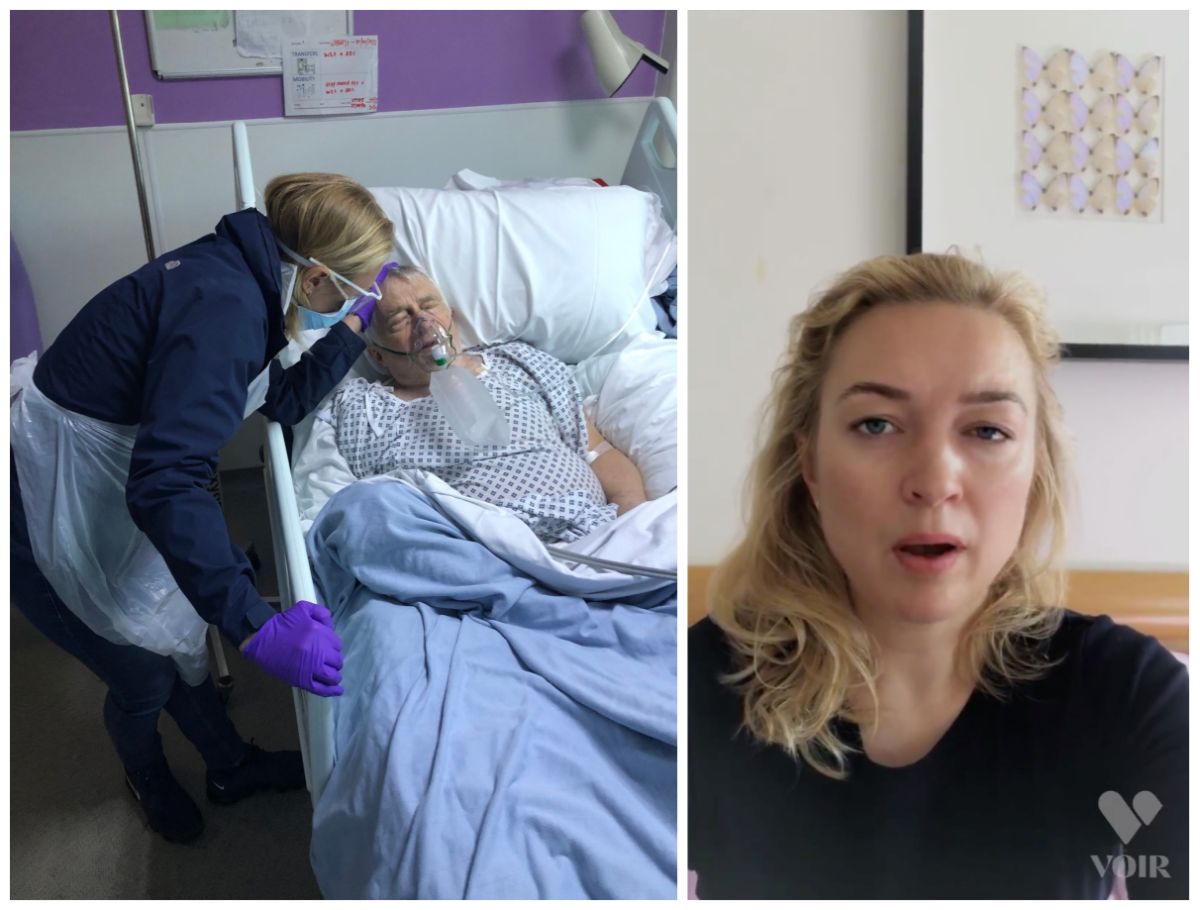 ▲蘇菲亞邁爾斯（右圖）的爸爸因感染武漢肺炎過世。（圖／翻攝蘇菲亞邁爾斯推特）