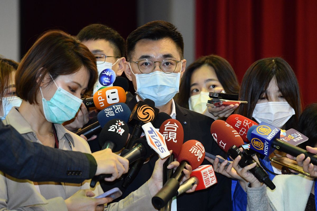 國民黨主席江啟臣。（圖 / 記者林柏年攝）