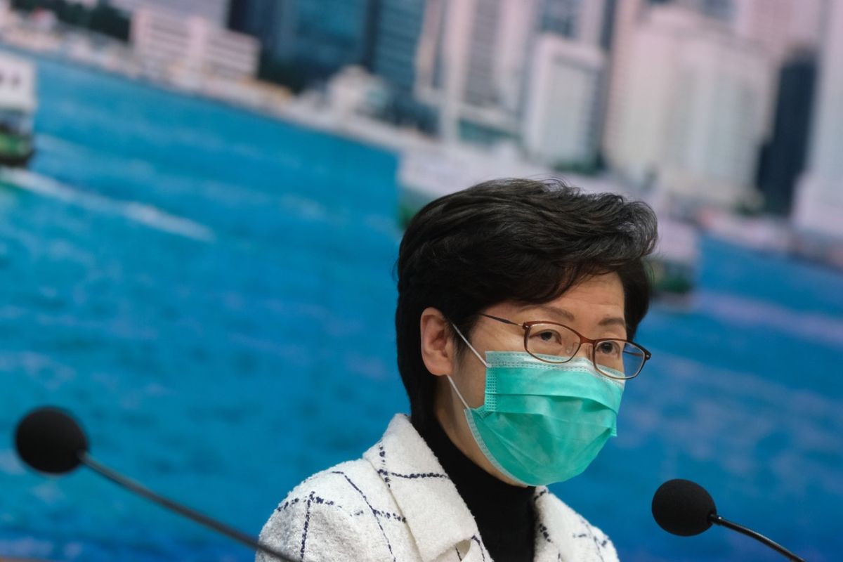 ▲香港特首林鄭月娥。（圖／翻攝自《香港 01 》）