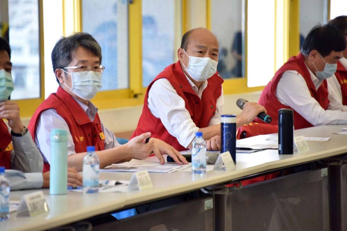 ▲高雄市長韓國瑜今日下午主持第13次「嚴重特殊傳染性肺炎」應變會議。（圖／高市府提供）