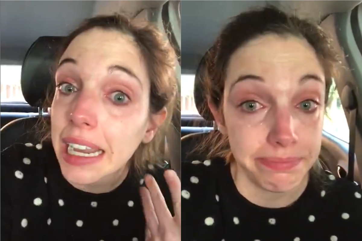 ▲西班牙女醫師拍片呼籲民眾不要再出門，勿輕忽新冠病毒。（合成圖／翻攝@Aguaysa1推特）