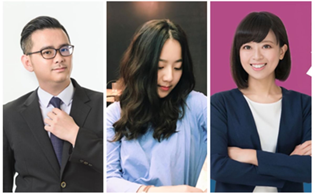 由左至右依序為：革命實踐研究院副院長黃健豪、國民黨發言人洪于茜、國民黨發言人江怡臻。（組圖 / 翻攝黃健豪、洪于茜、江怡臻臉書）