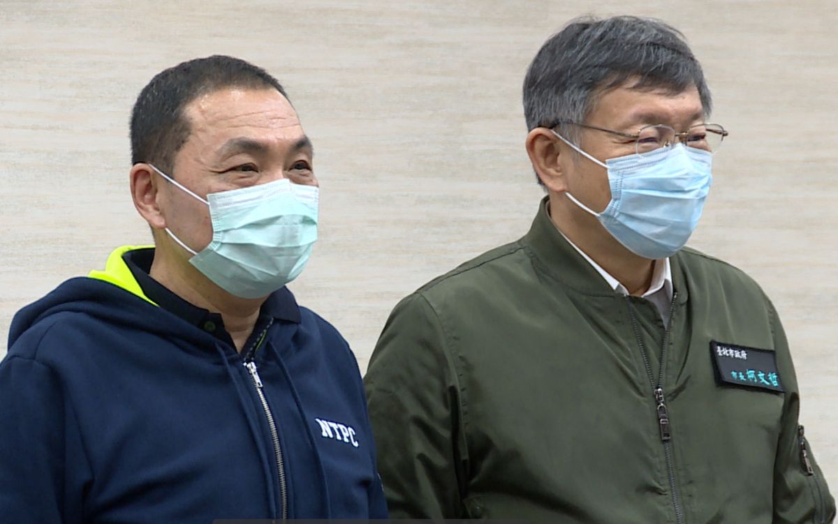 ▲新北市長侯友宜、台北市長柯文哲。（圖／記者丁上程攝, 2020.3.26）