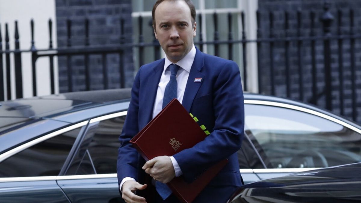 ▲英國衛生大臣韓考克（Matt Hancock）（圖／翻攝香港01）