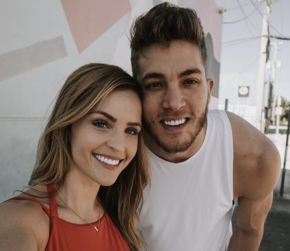 熱火中鋒Meyers Leonard與妻子Elle。（圖／取自Meyers Leonard IG）