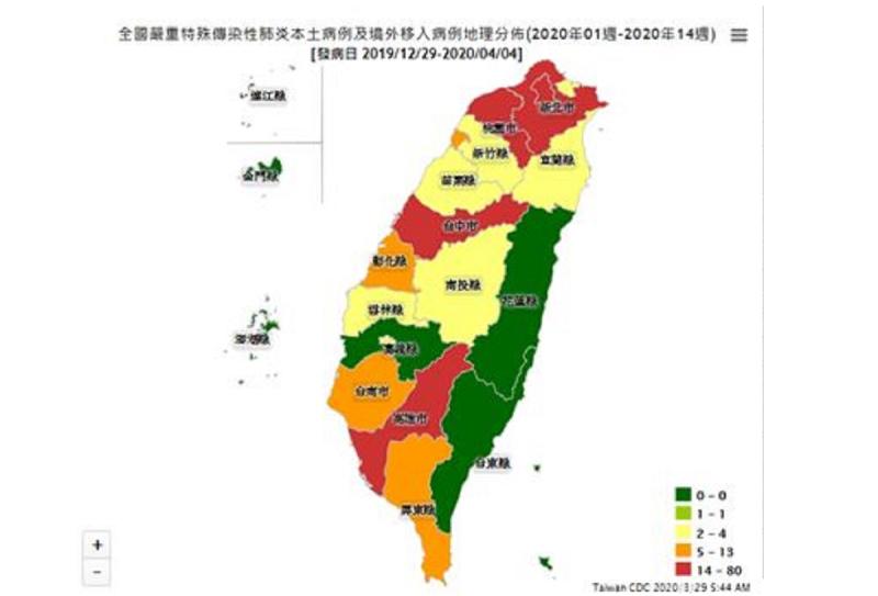 一圖看全台283例地理分布！台北最多　「6縣市」0確診
