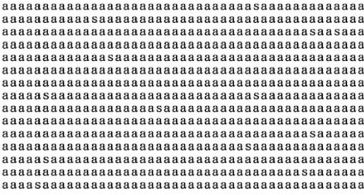 ▲圖中共看到幾個 S？測你的「潛在特質」。（圖／翻攝自Look Pretty）